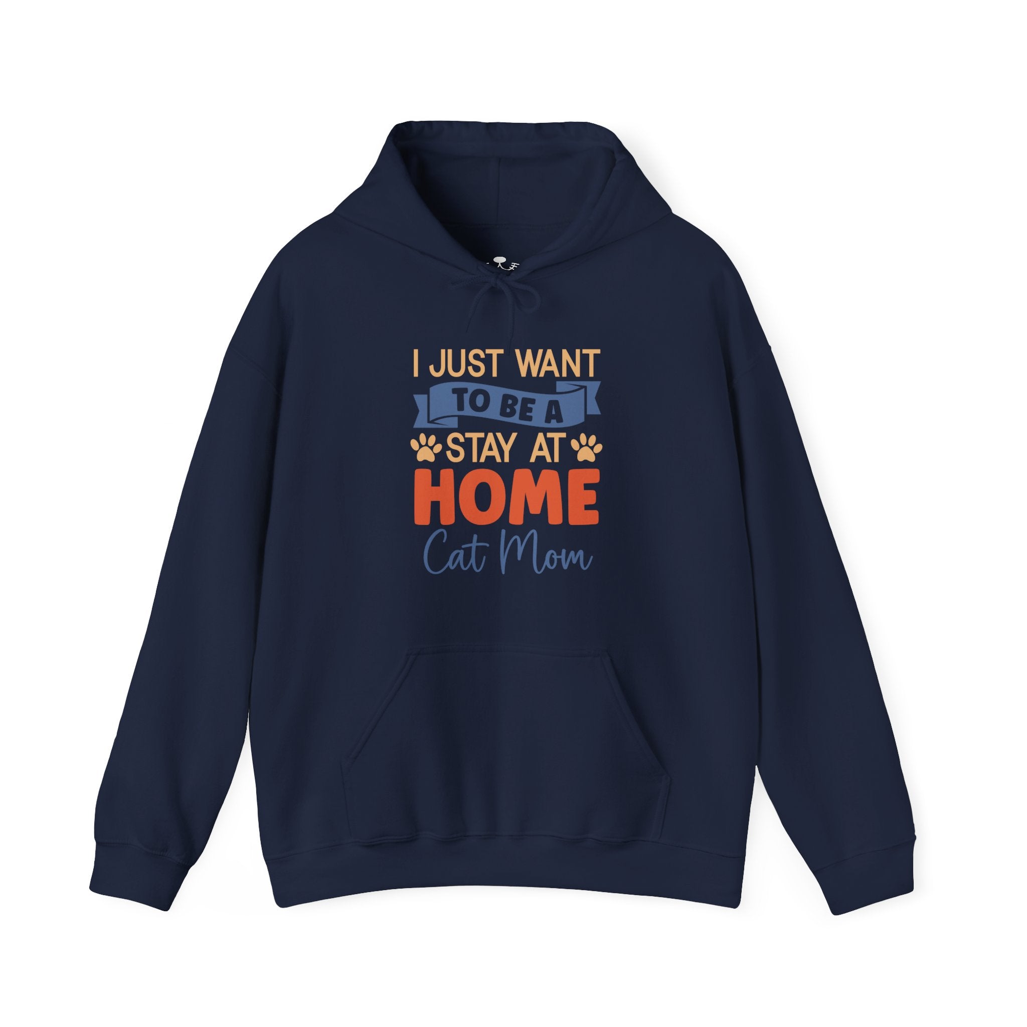 Stay at Home Cat Mom - Cozy Cat-Themed Hoodie