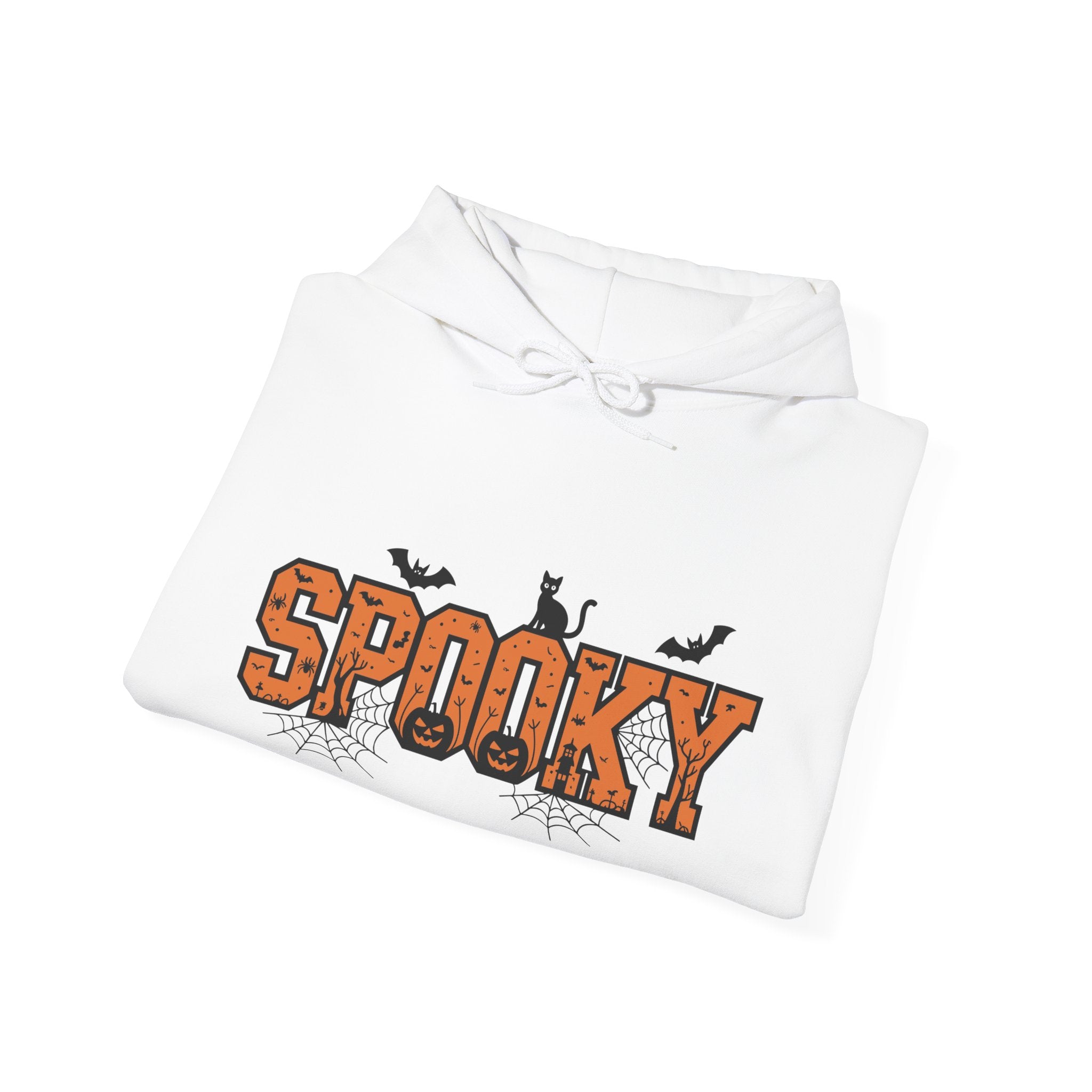 Spooky Varsity – Halloween Cat-Themed Hoodie