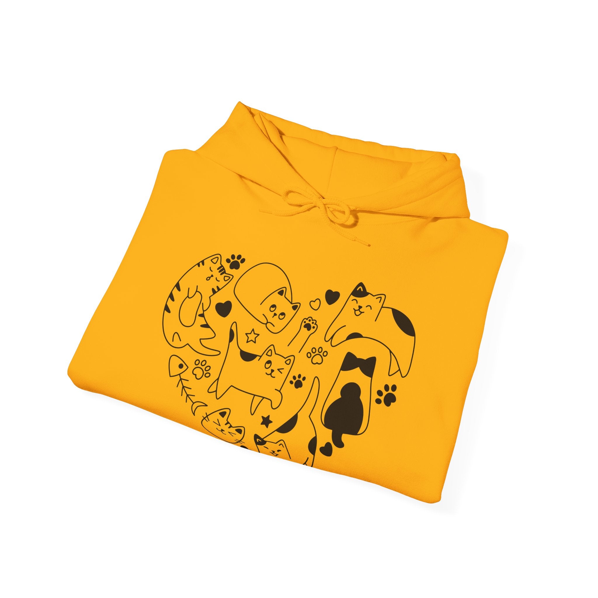 Cat Love Cluster - Cozy Cat-Themed Hoodie