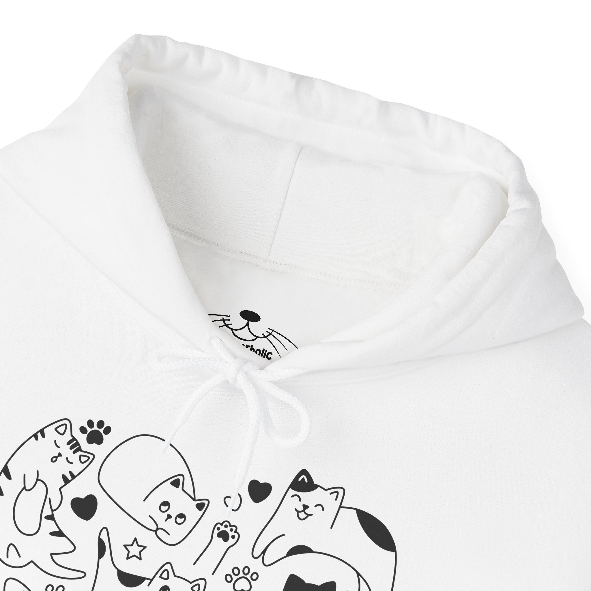 Cat Love Cluster - Cozy Cat-Themed Hoodie