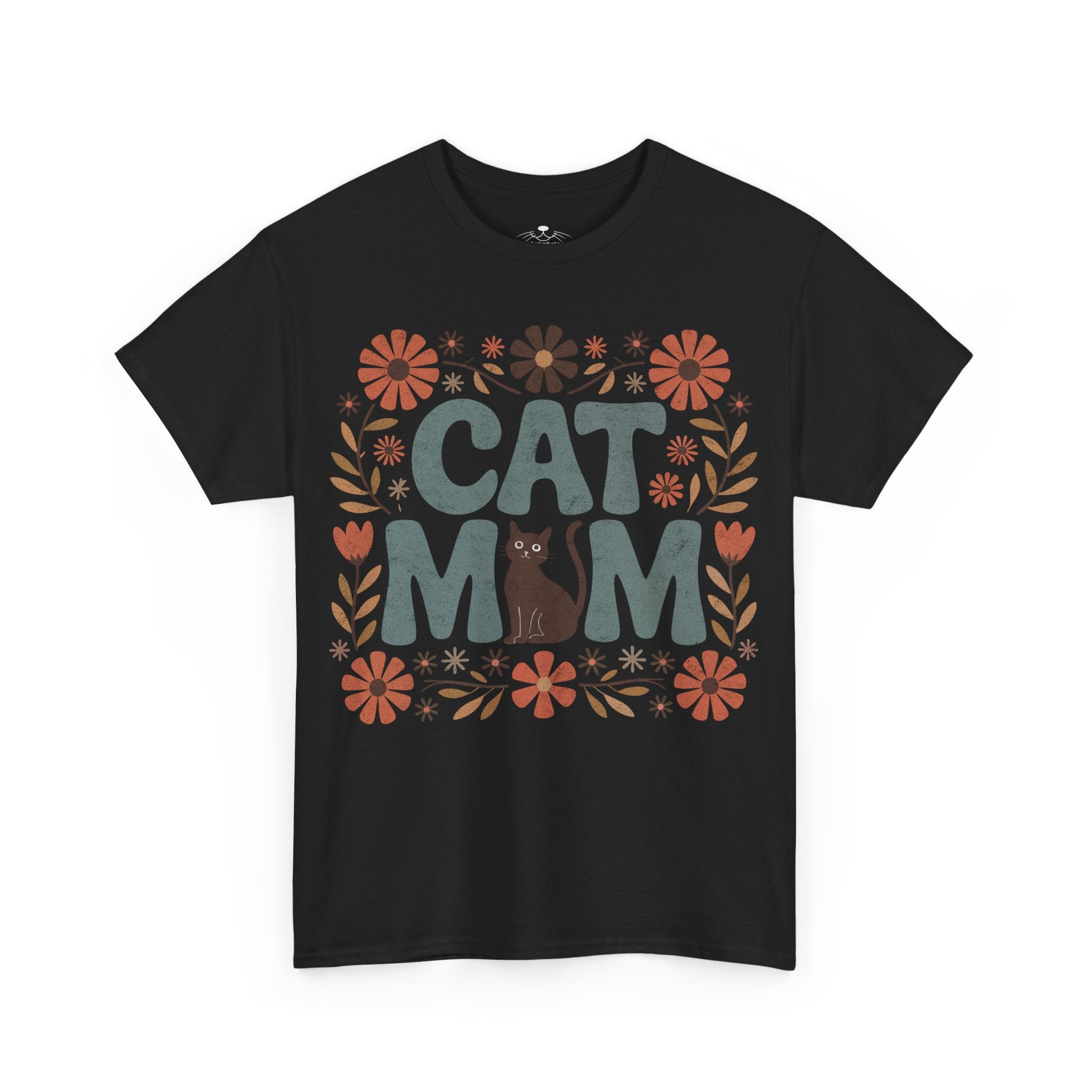 Boho Bloom Cat Mom T-Shirt