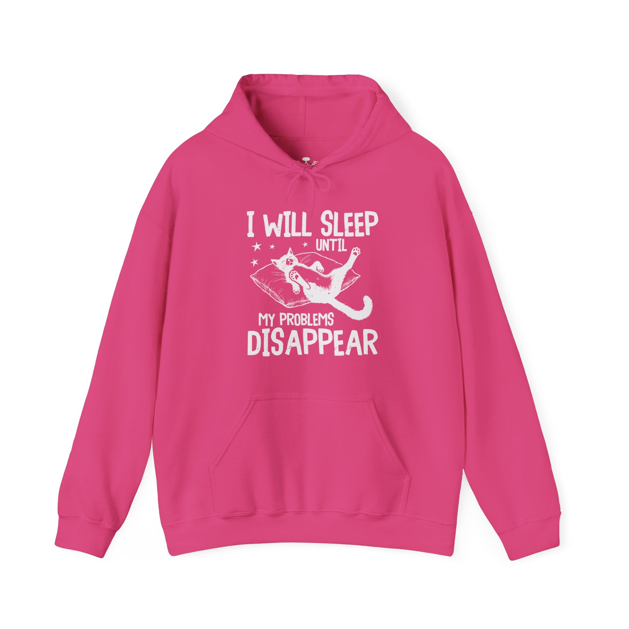 Sleep It Off Cozy Cat-Themed Hoodie