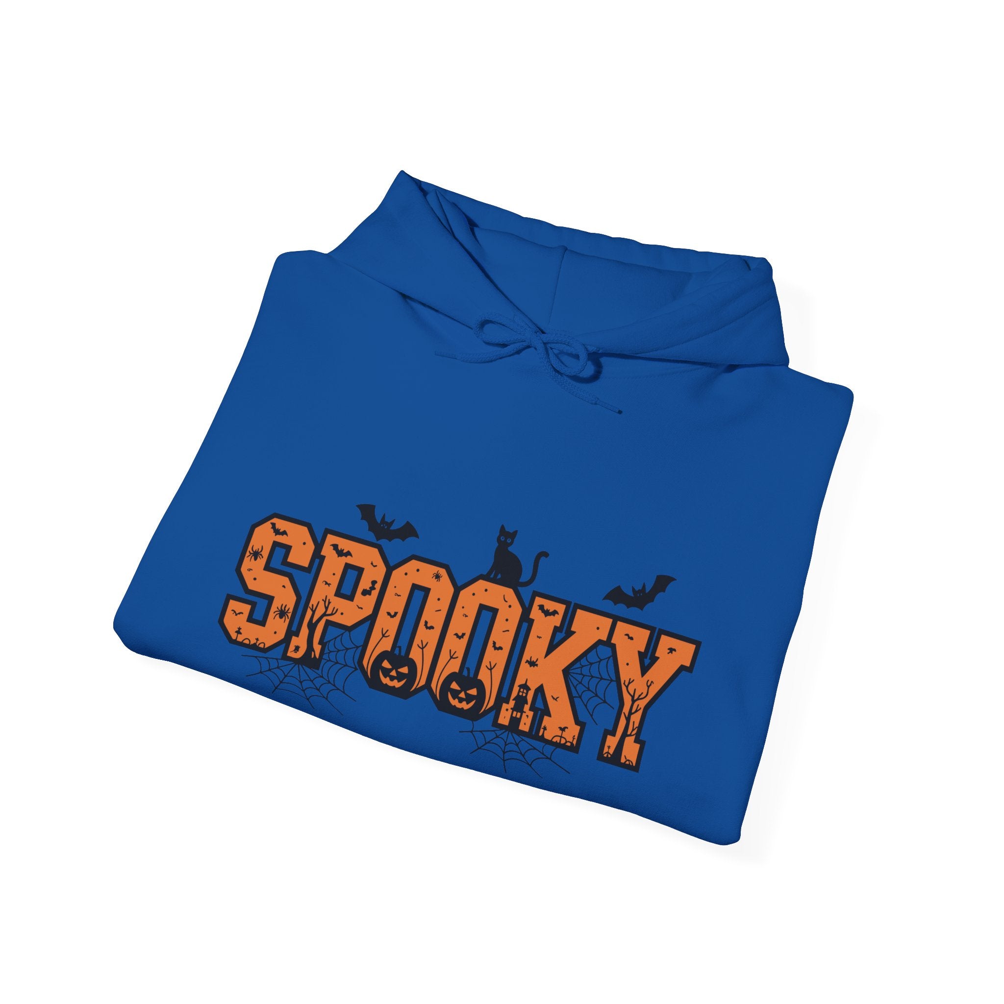 Spooky Varsity – Halloween Cat-Themed Hoodie