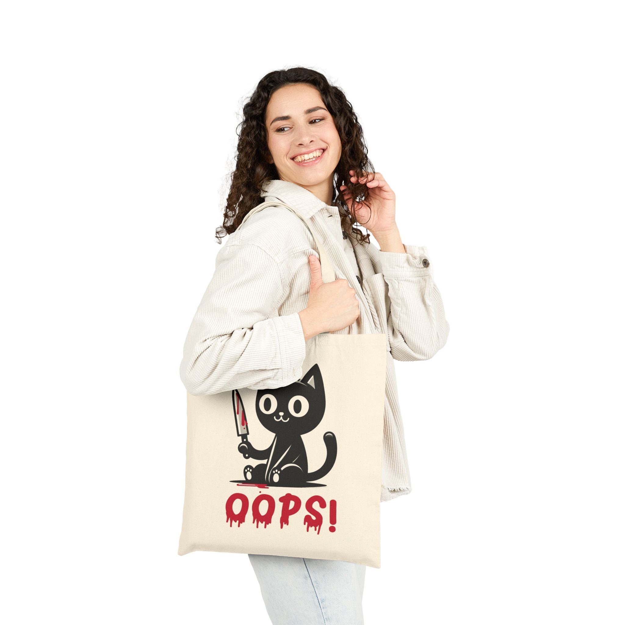 Oops! – Halloween Cat Tote Bag