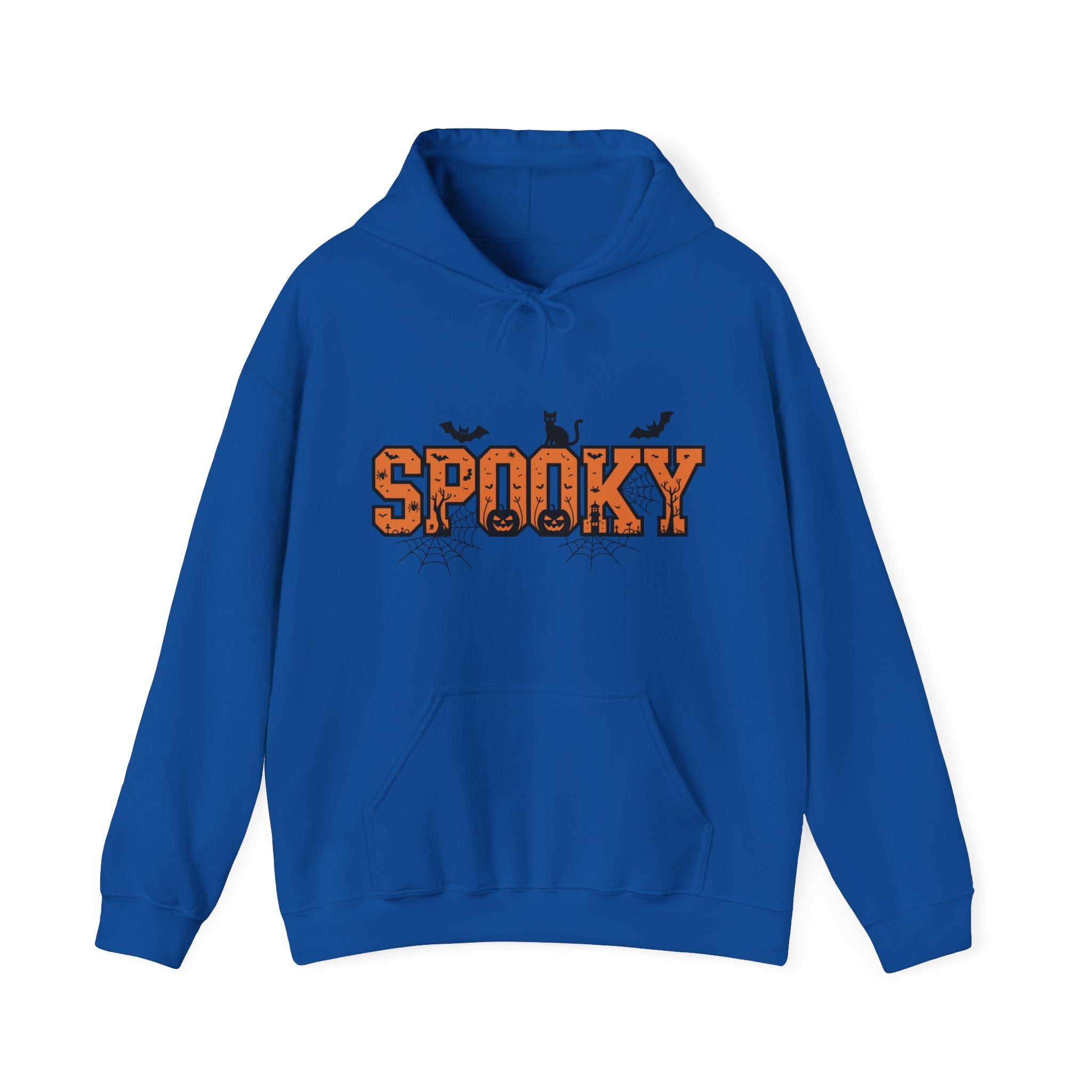 Spooky Varsity – Halloween Cat-Themed Hoodie