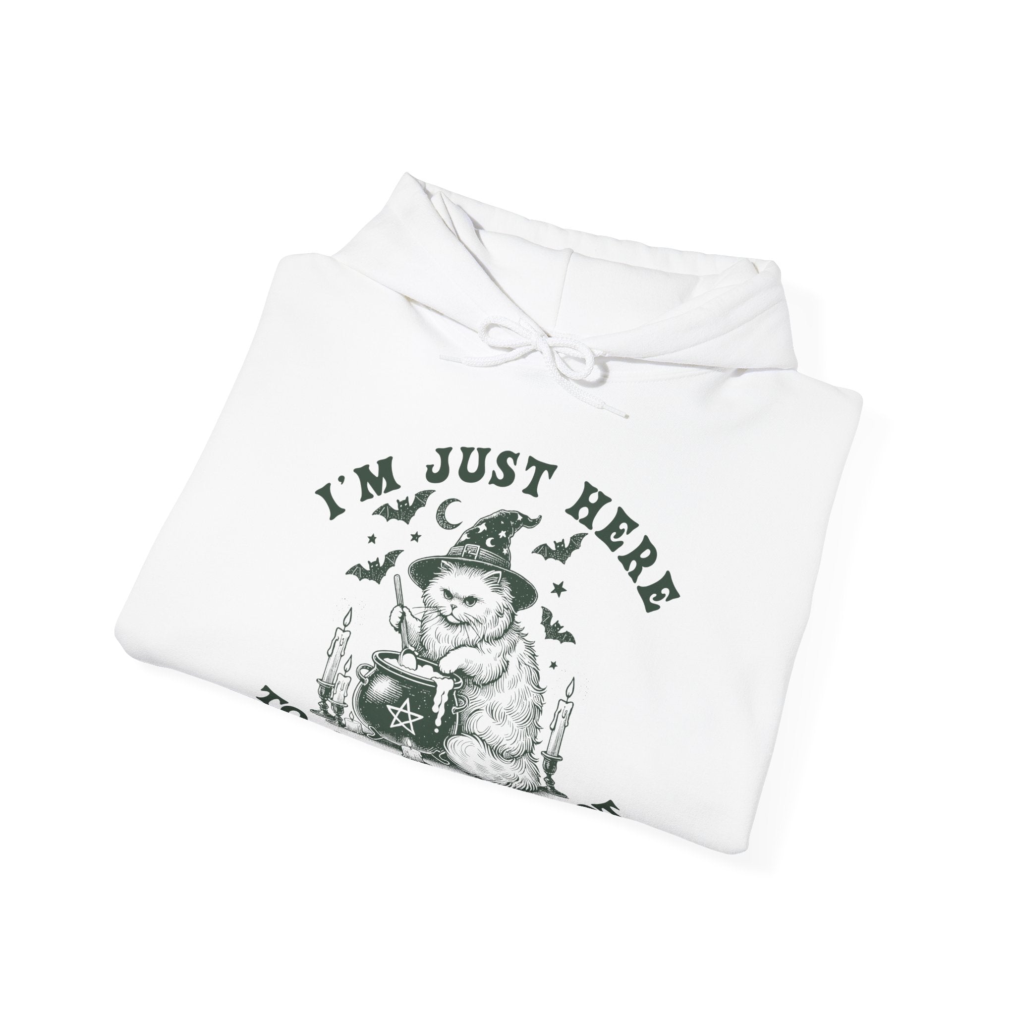 Here to Stir the Pot - Cozy Cat-Themed Hoodie
