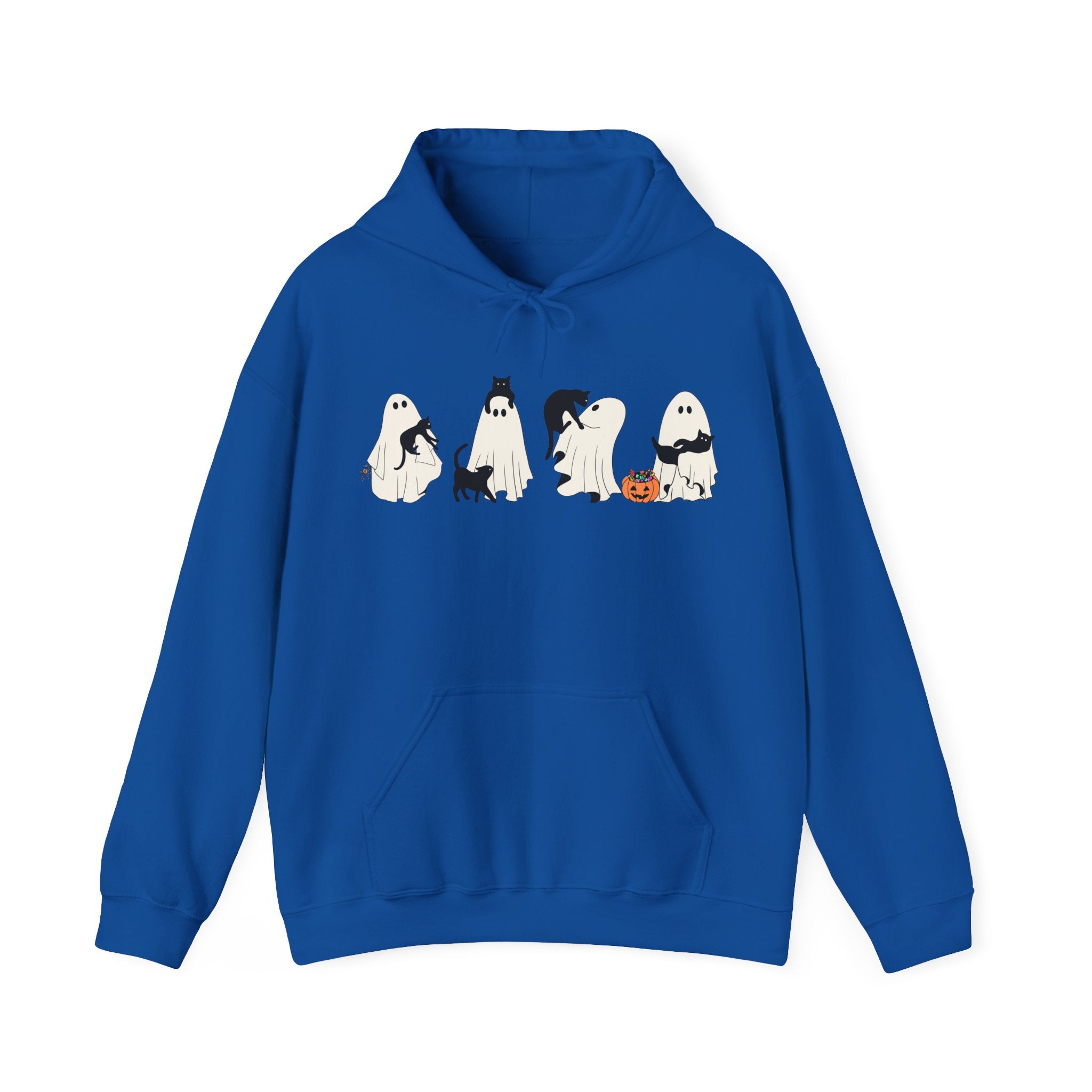 Ghost Cat Chaos – Halloween Cat-Themed Hoodie