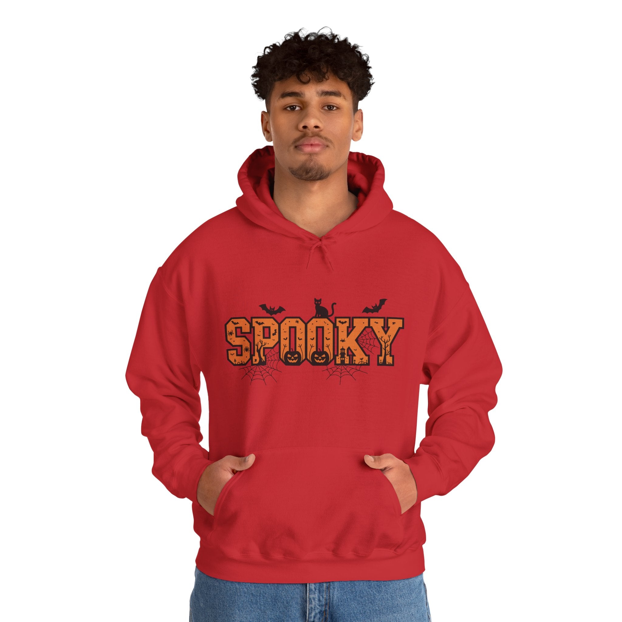 Spooky Varsity – Halloween Cat-Themed Hoodie