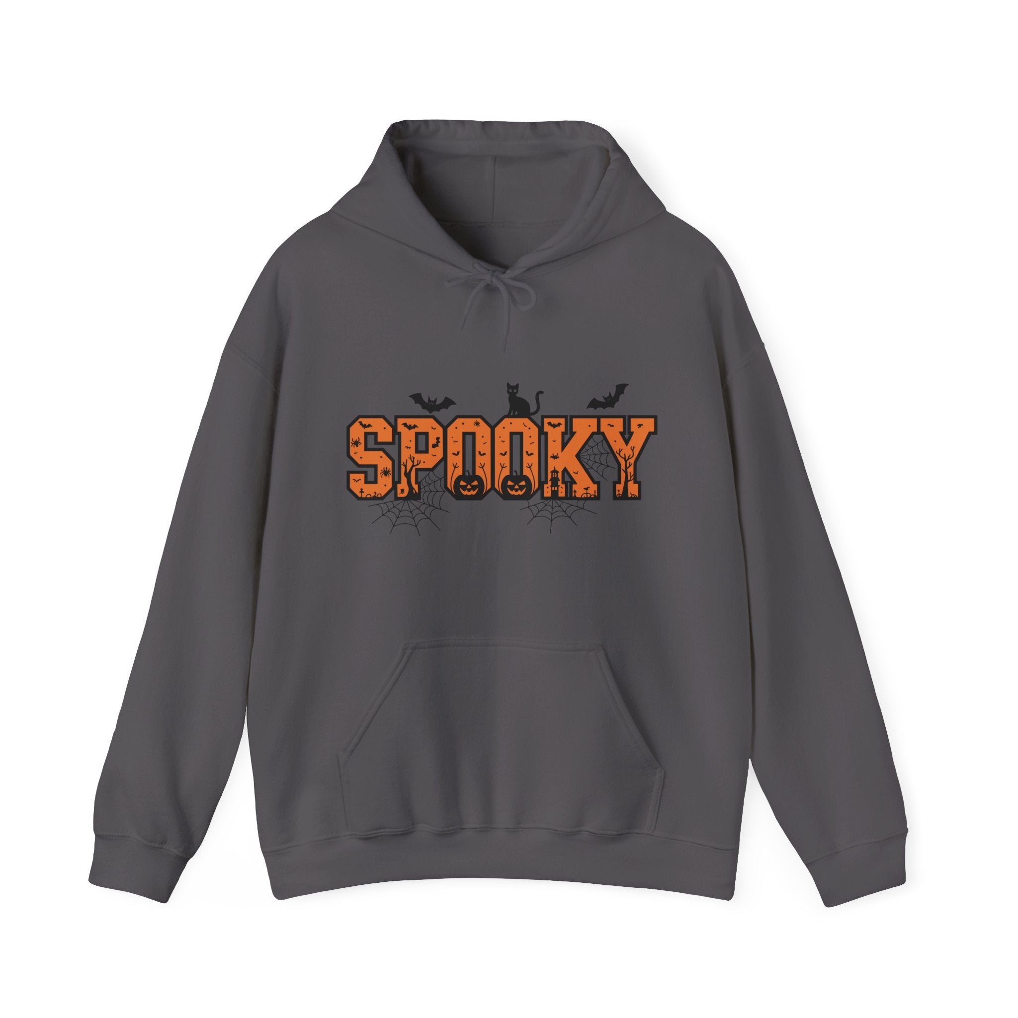 Spooky Varsity – Halloween Cat-Themed Hoodie