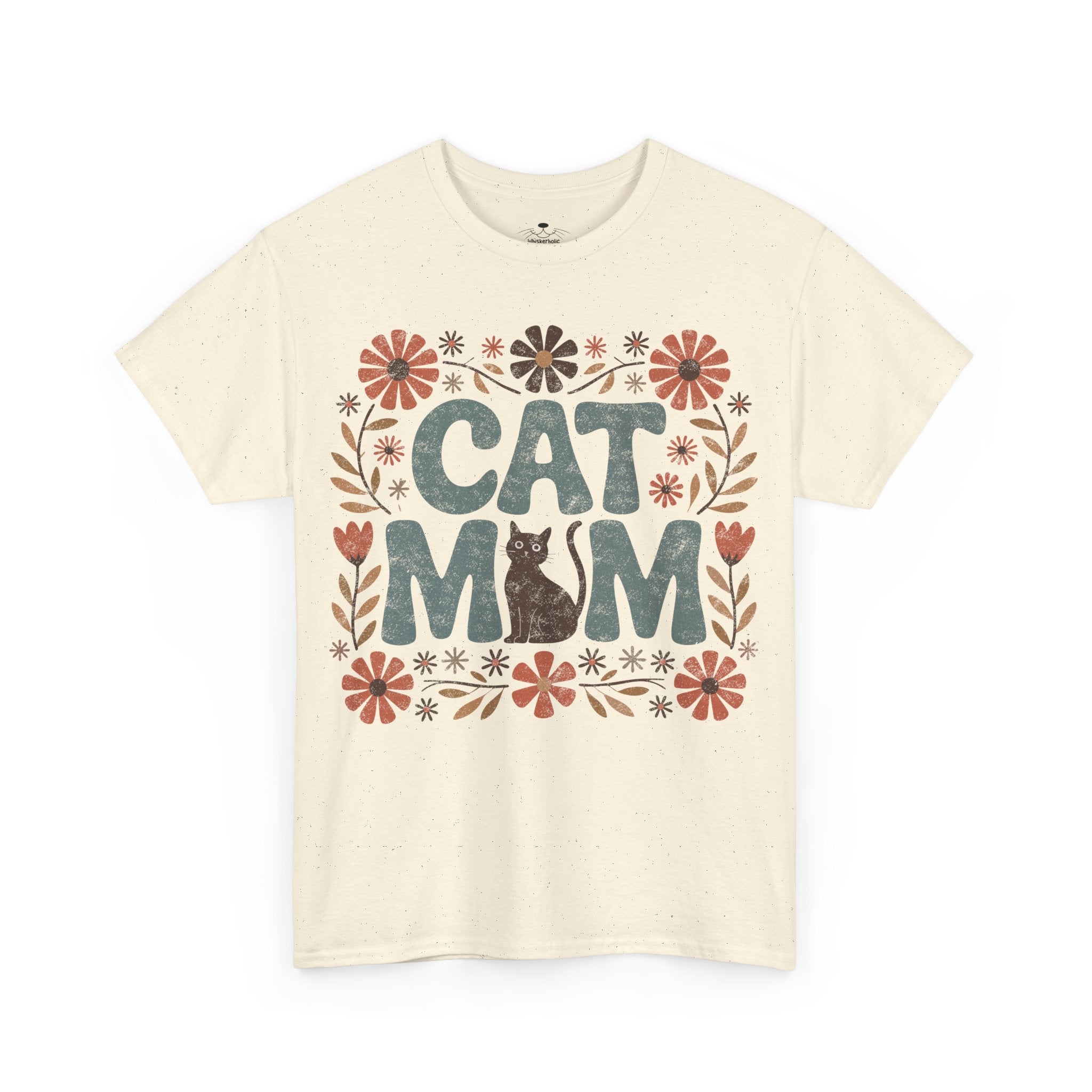 Boho Bloom Cat Mom T-Shirt