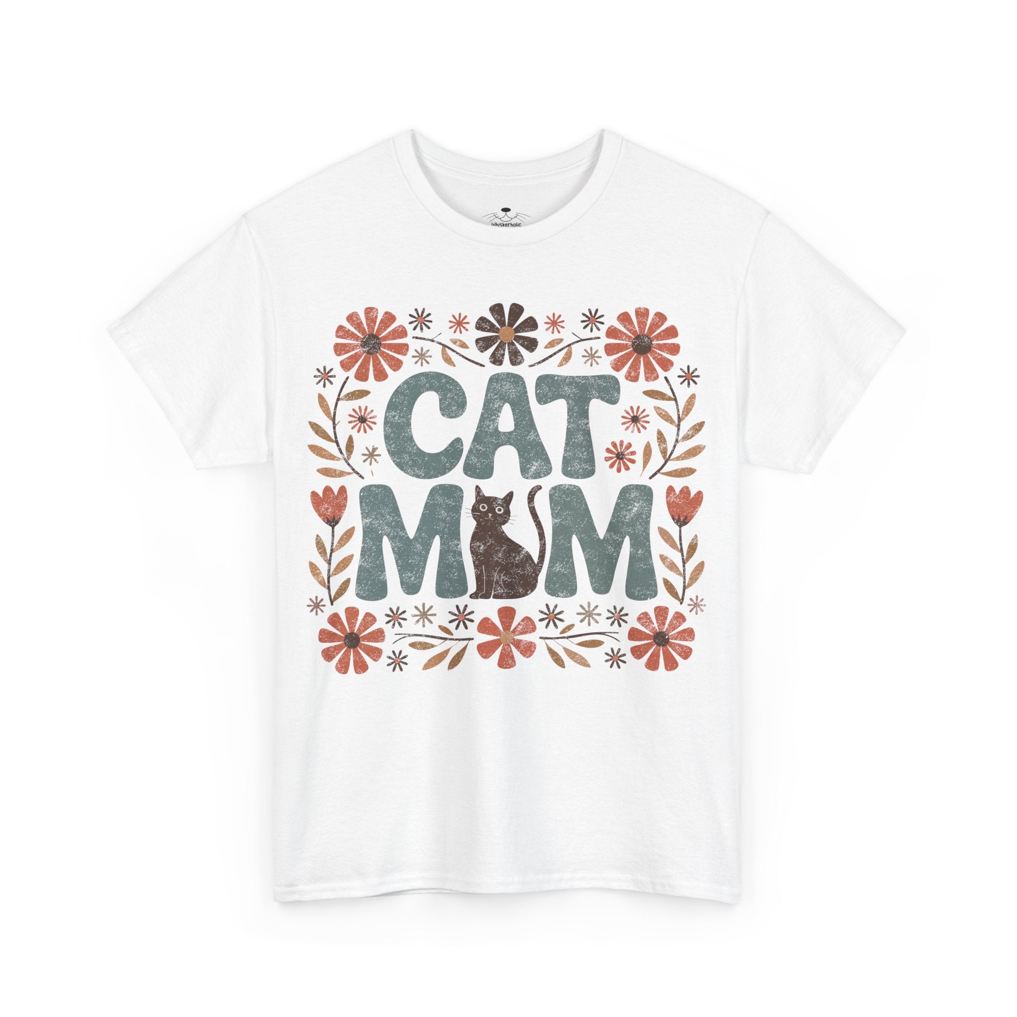Boho Bloom Cat Mom T-Shirt