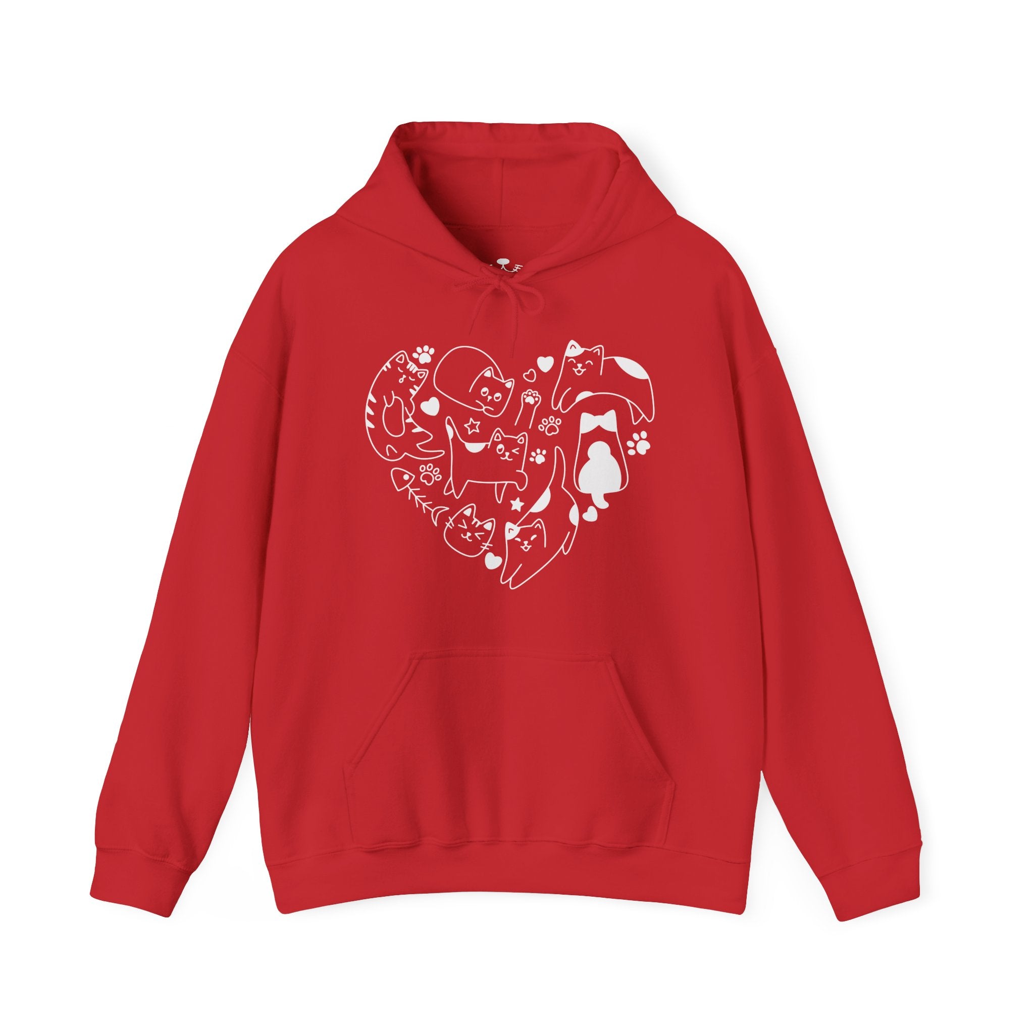 Cat Love Cluster - Cozy Cat-Themed Hoodie