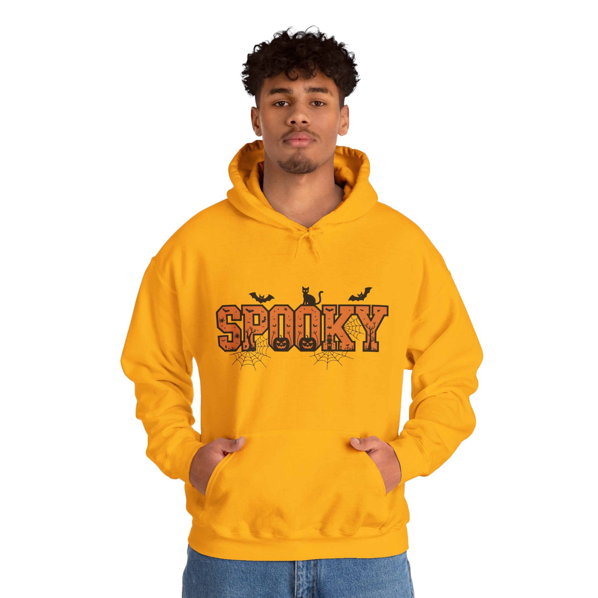 Spooky Varsity – Halloween Cat-Themed Hoodie