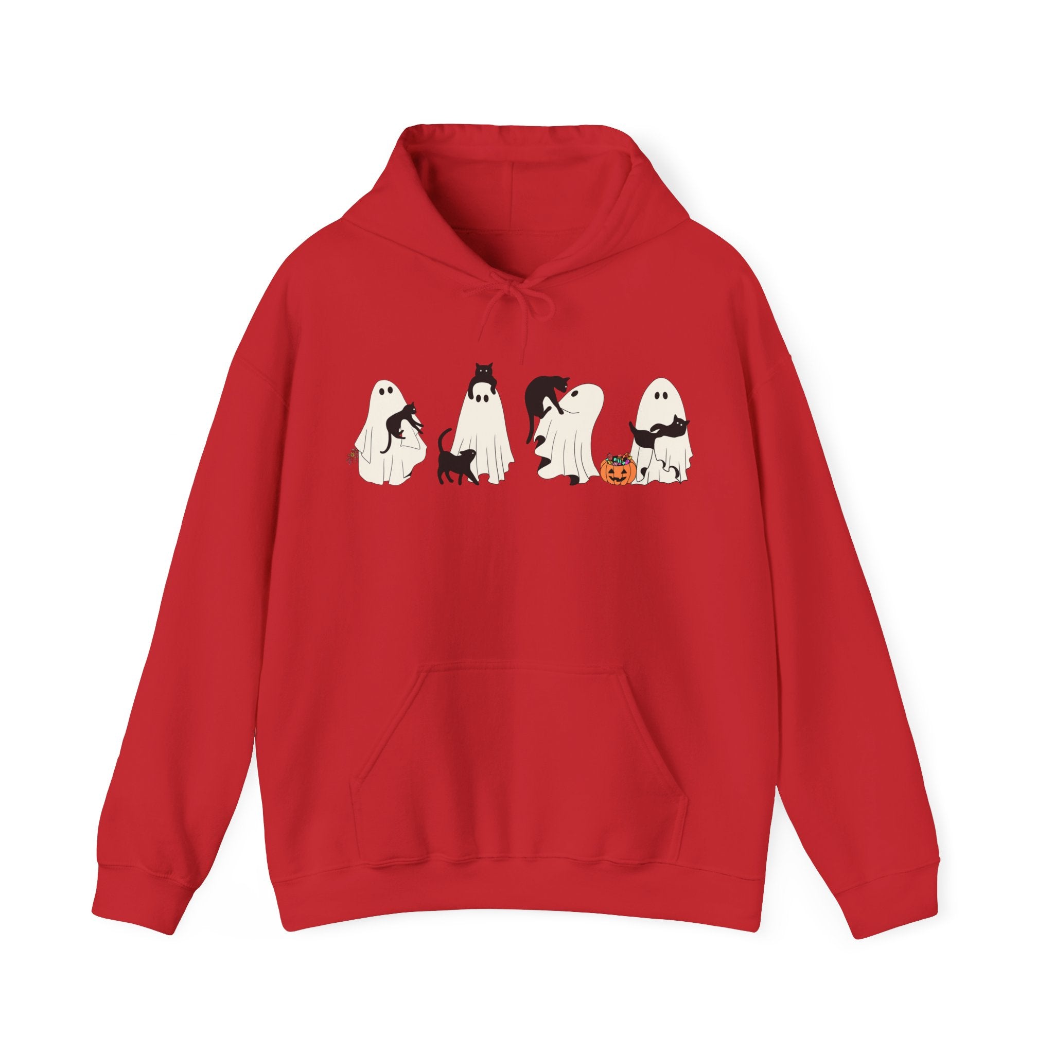 Ghost Cat Chaos – Halloween Cat-Themed Hoodie