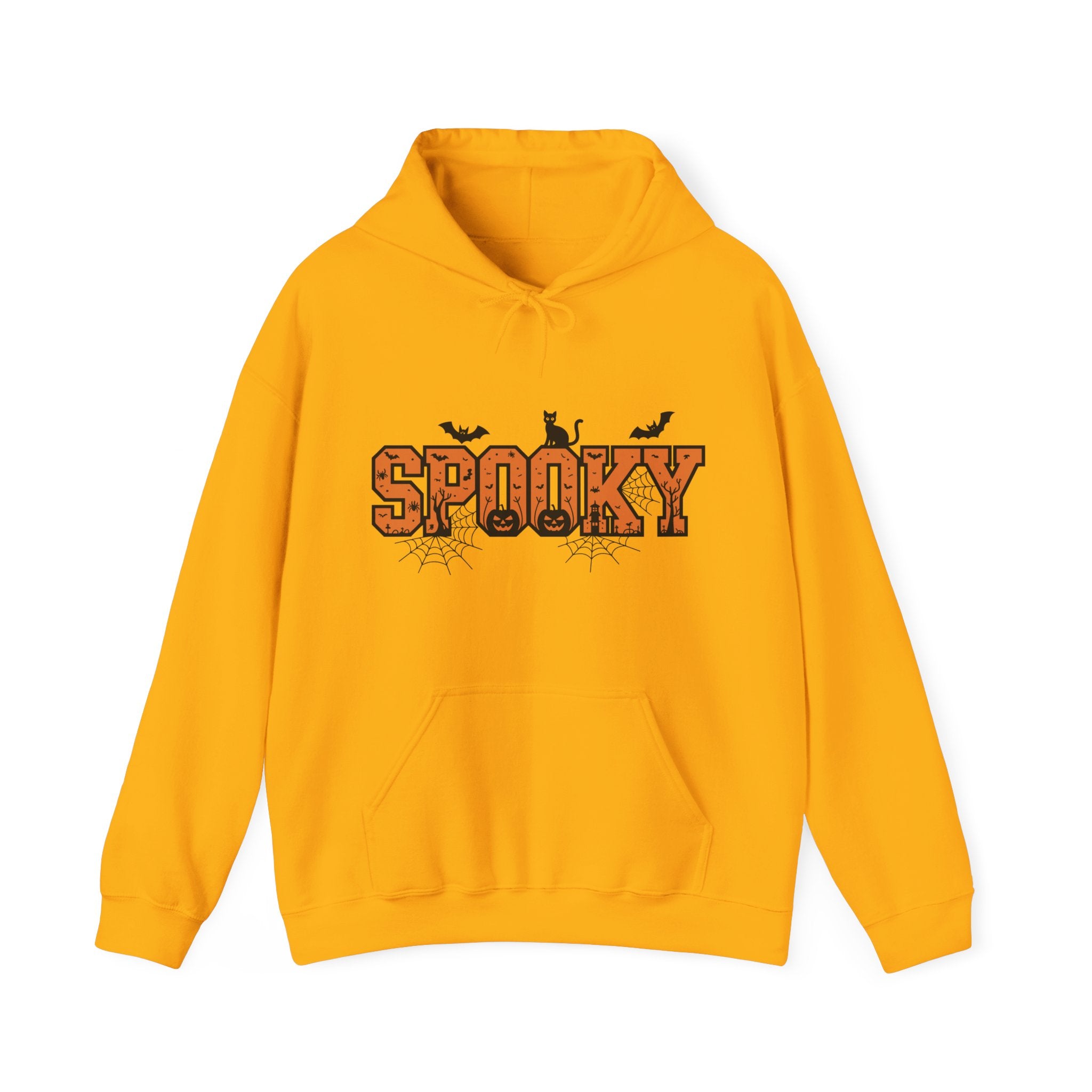 Spooky Varsity – Halloween Cat-Themed Hoodie