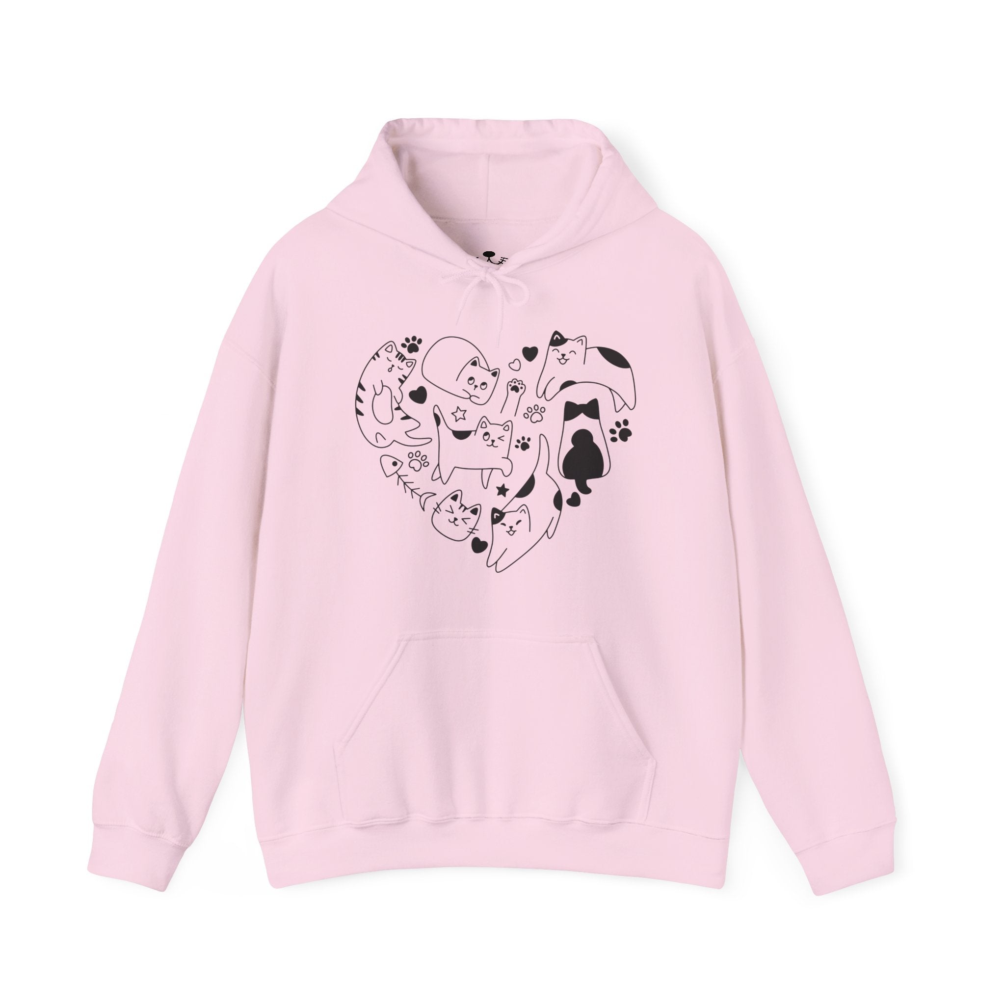 Cat Love Cluster - Cozy Cat-Themed Hoodie