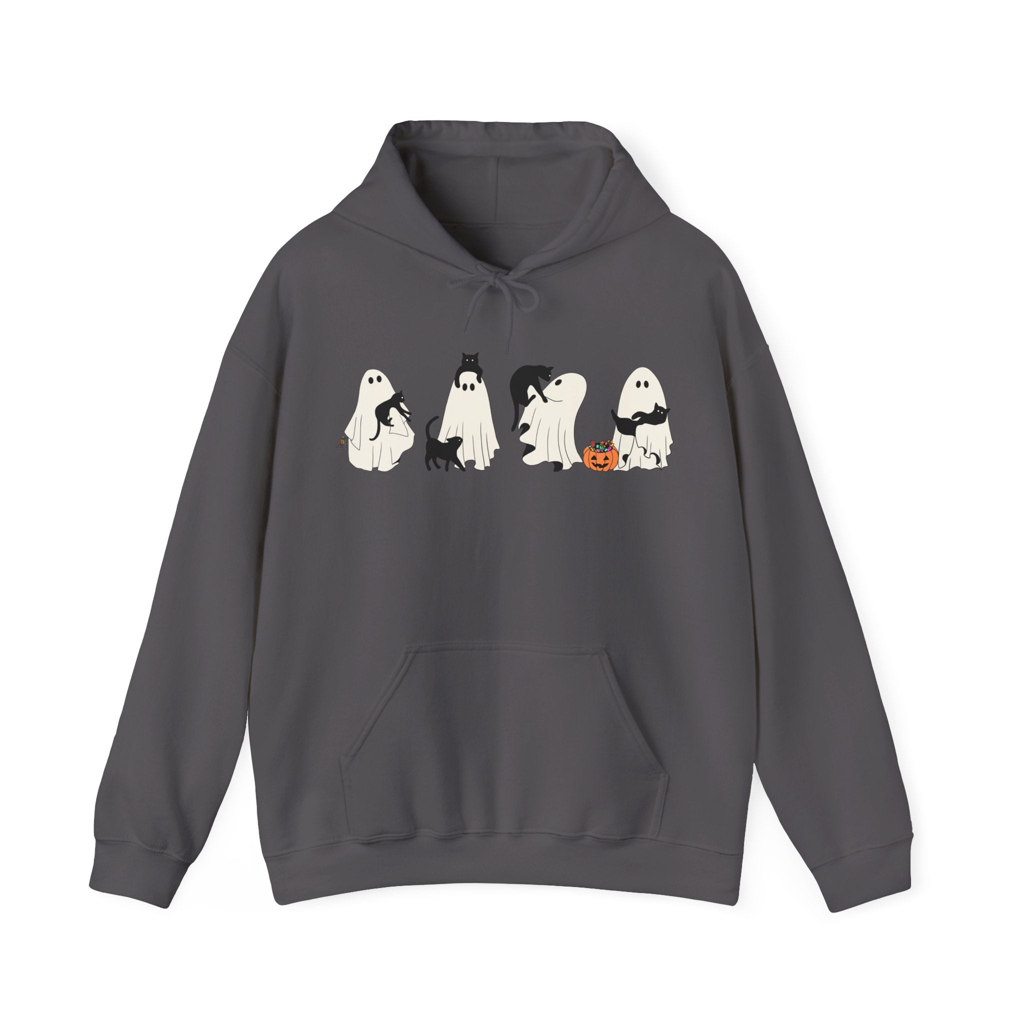 Ghost Cat Chaos – Halloween Cat-Themed Hoodie