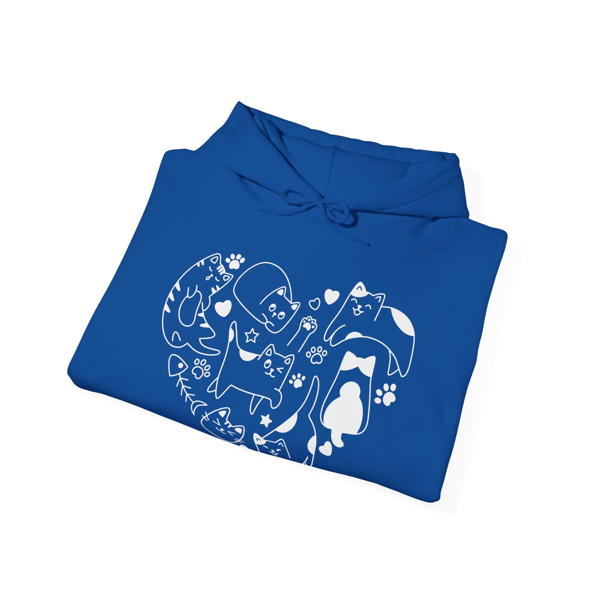 Cat Love Cluster - Cozy Cat-Themed Hoodie