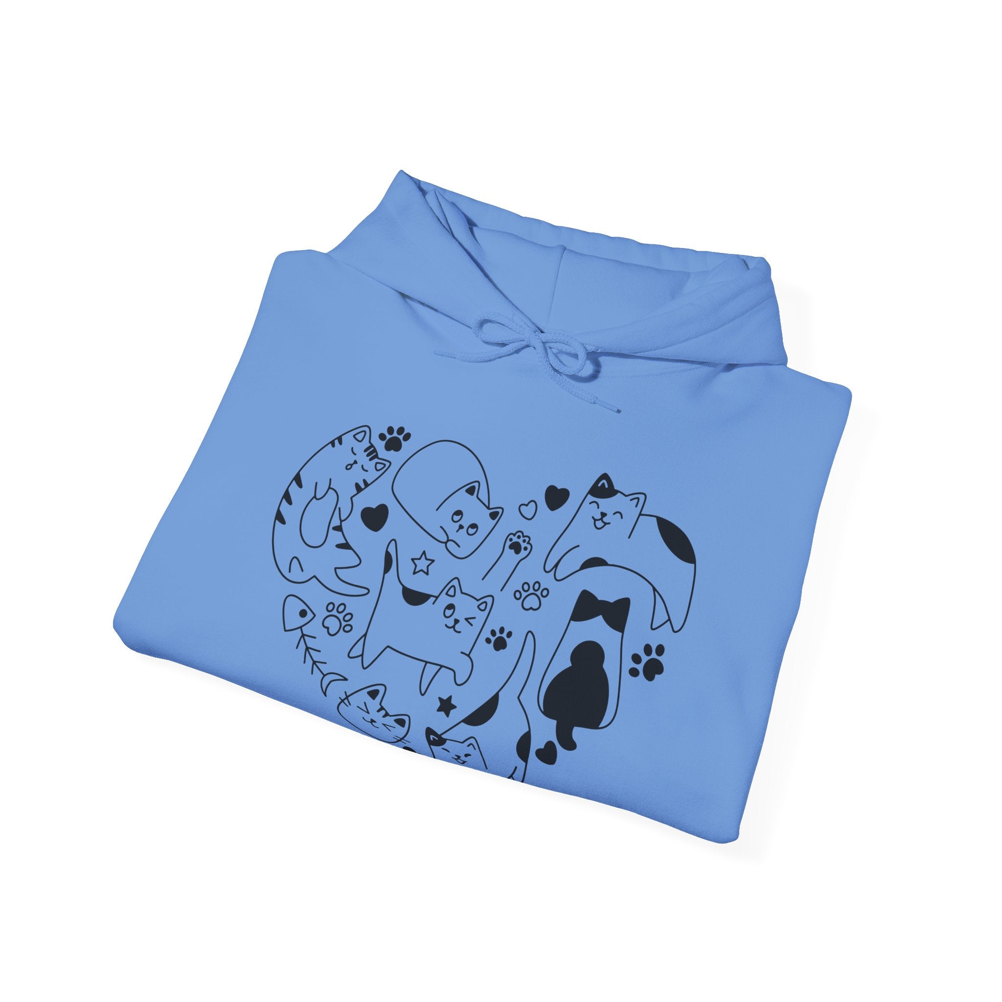 Cat Love Cluster - Cozy Cat-Themed Hoodie