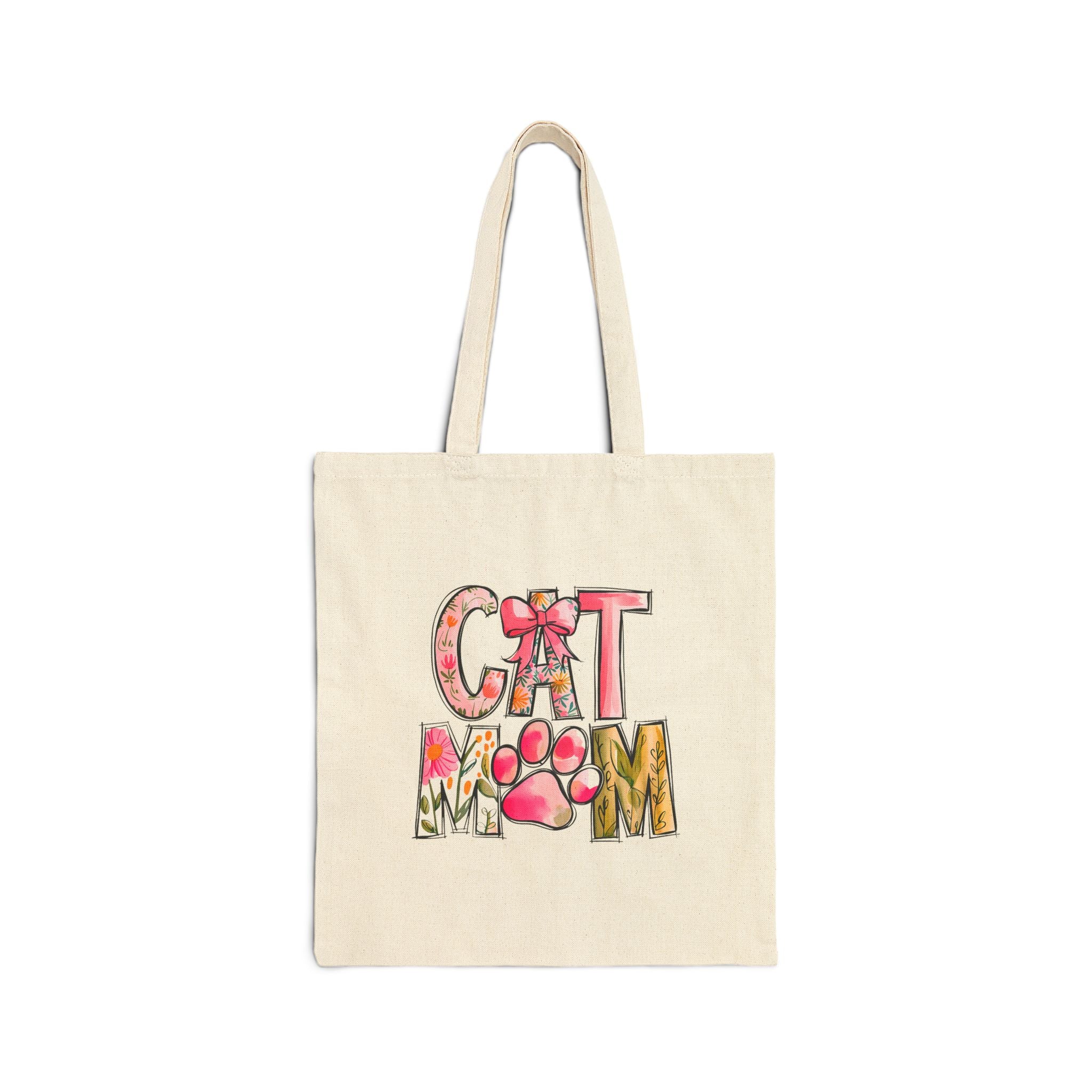 Floral Cat Mom - Tote Bag