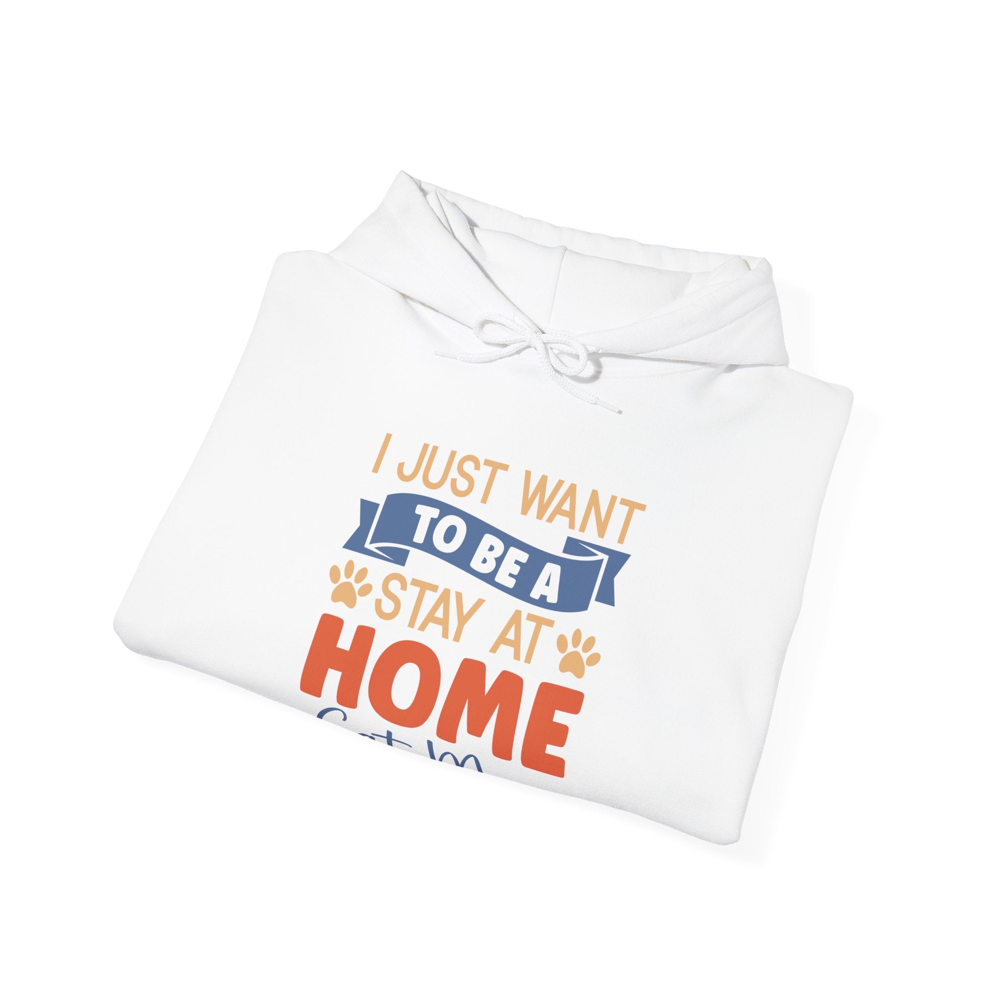 Stay at Home Cat Mom - Cozy Cat-Themed Hoodie
