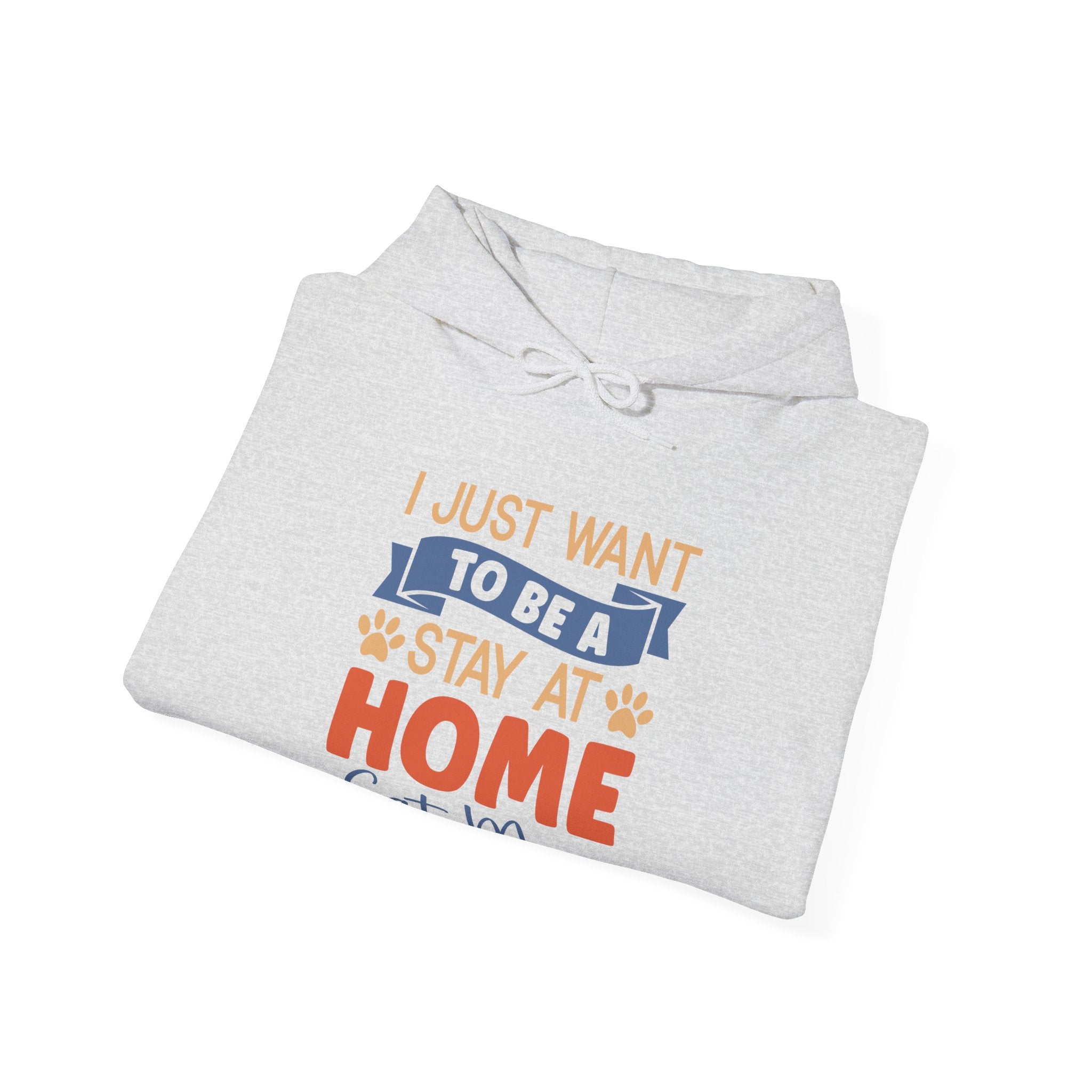 Stay at Home Cat Mom - Cozy Cat-Themed Hoodie