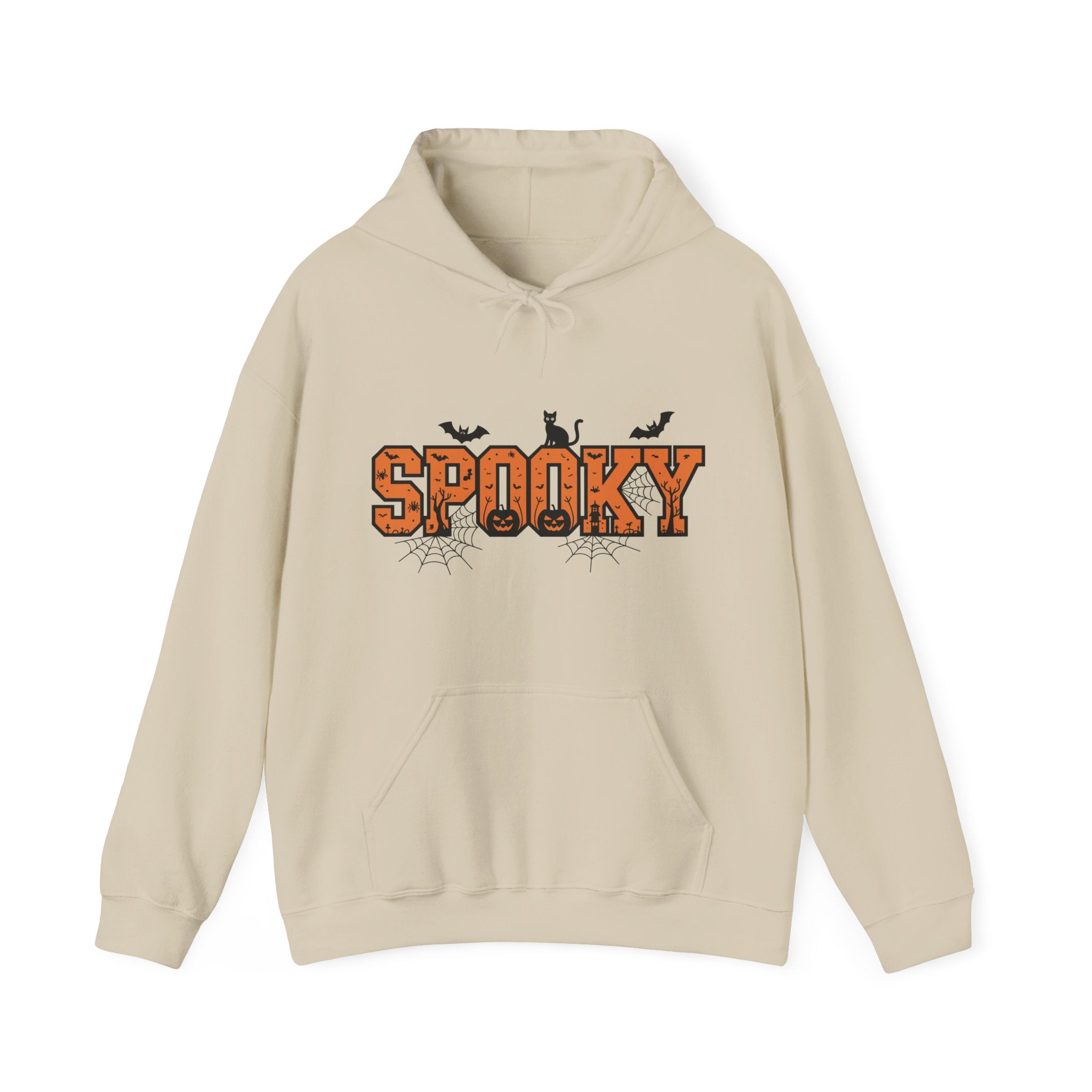Spooky Varsity – Halloween Cat-Themed Hoodie