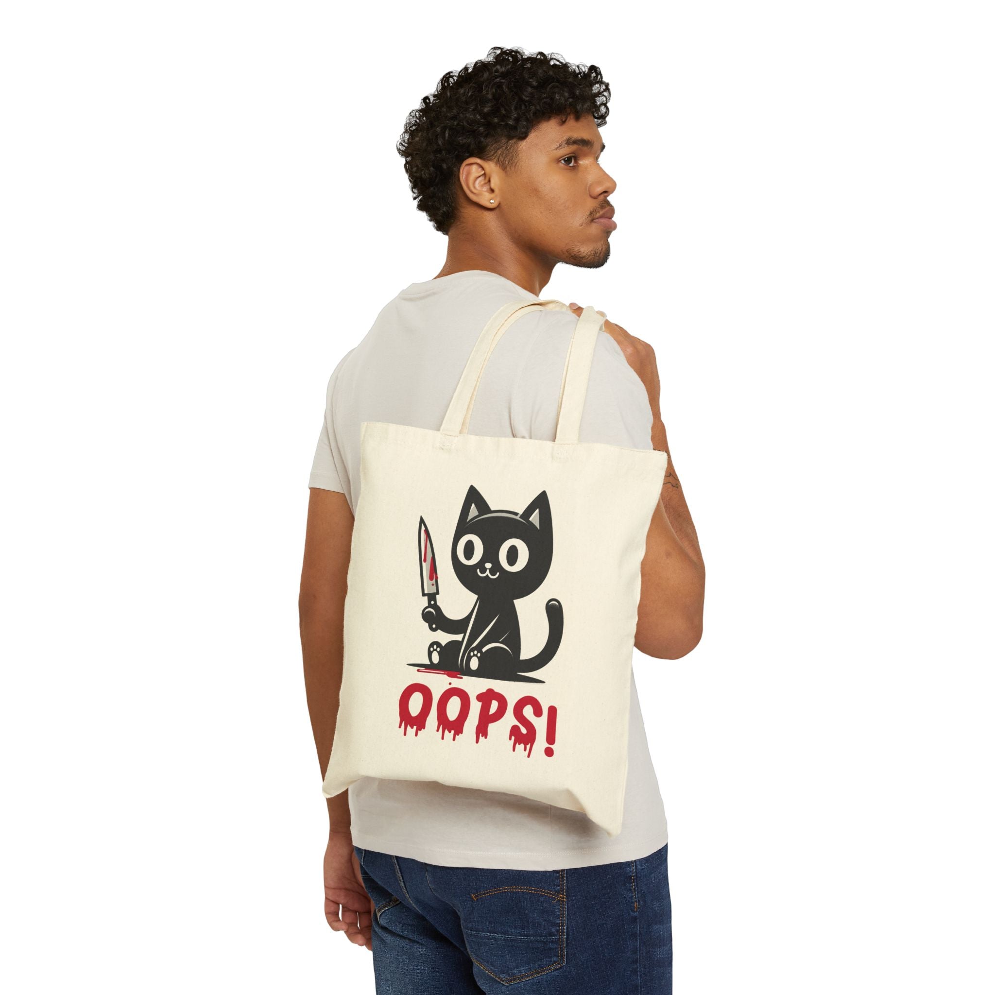 Oops! – Halloween Cat Tote Bag