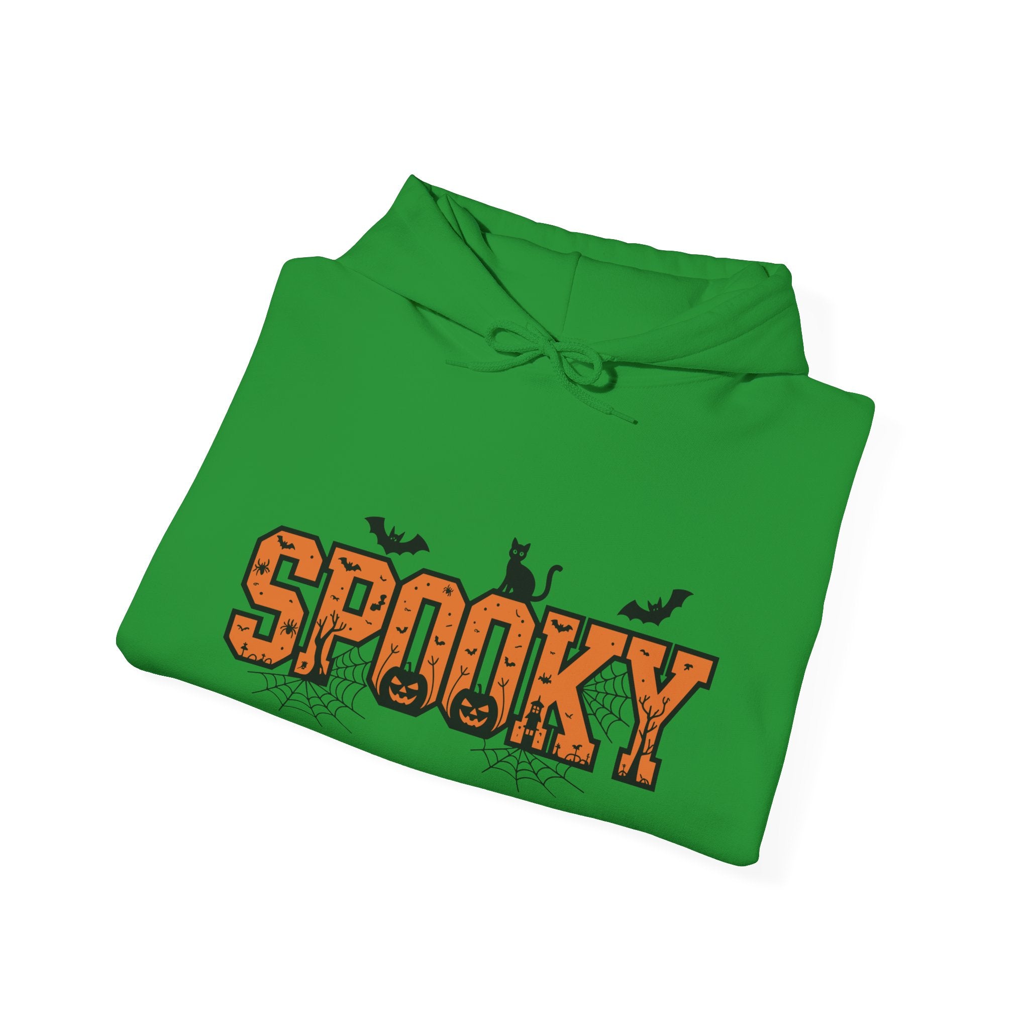 Spooky Varsity – Halloween Cat-Themed Hoodie
