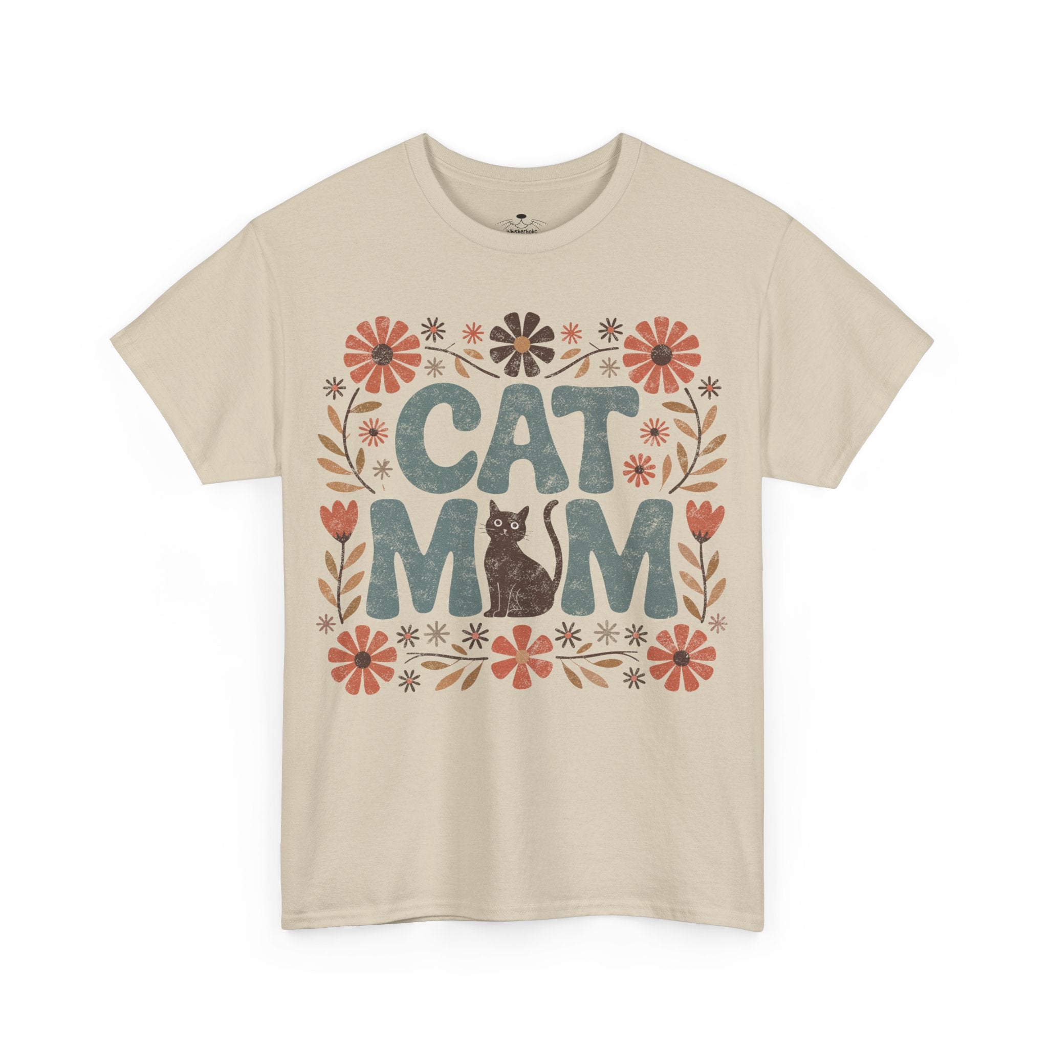 Boho Bloom Cat Mom T-Shirt
